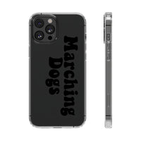 Marching Dogs (Black) Clear Case