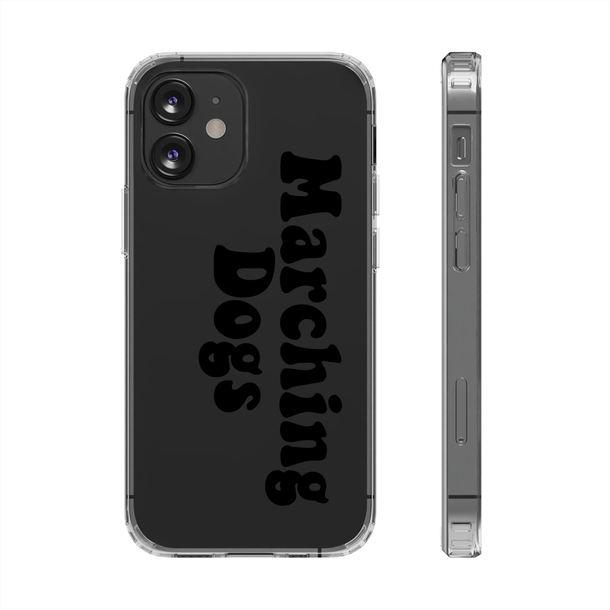 Marching Dogs (Black) Clear Case