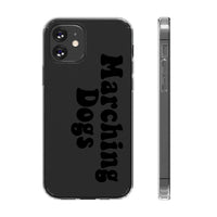 Marching Dogs (Black) Clear Case