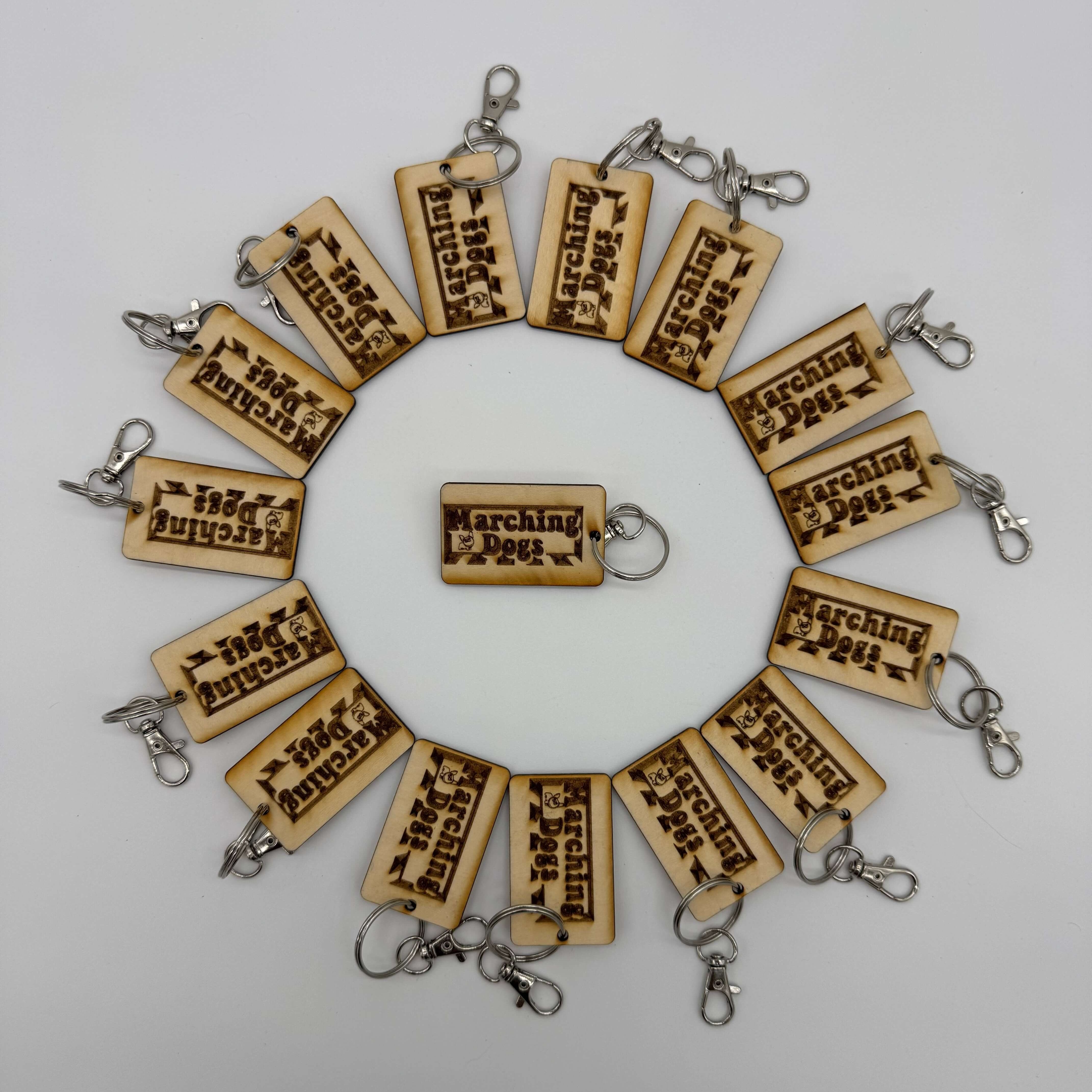 Marching Dogs 4-Year Anniversary Keychain