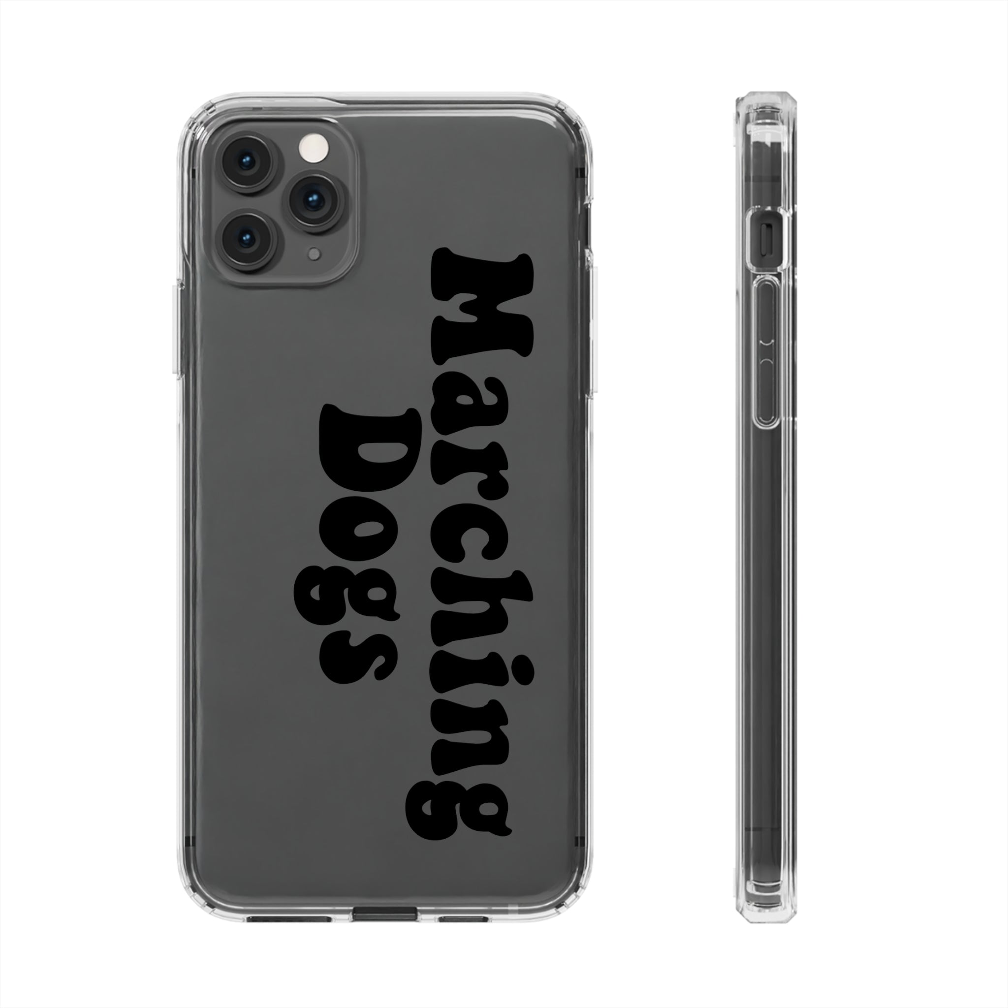 Marching Dogs (Black) Clear Case