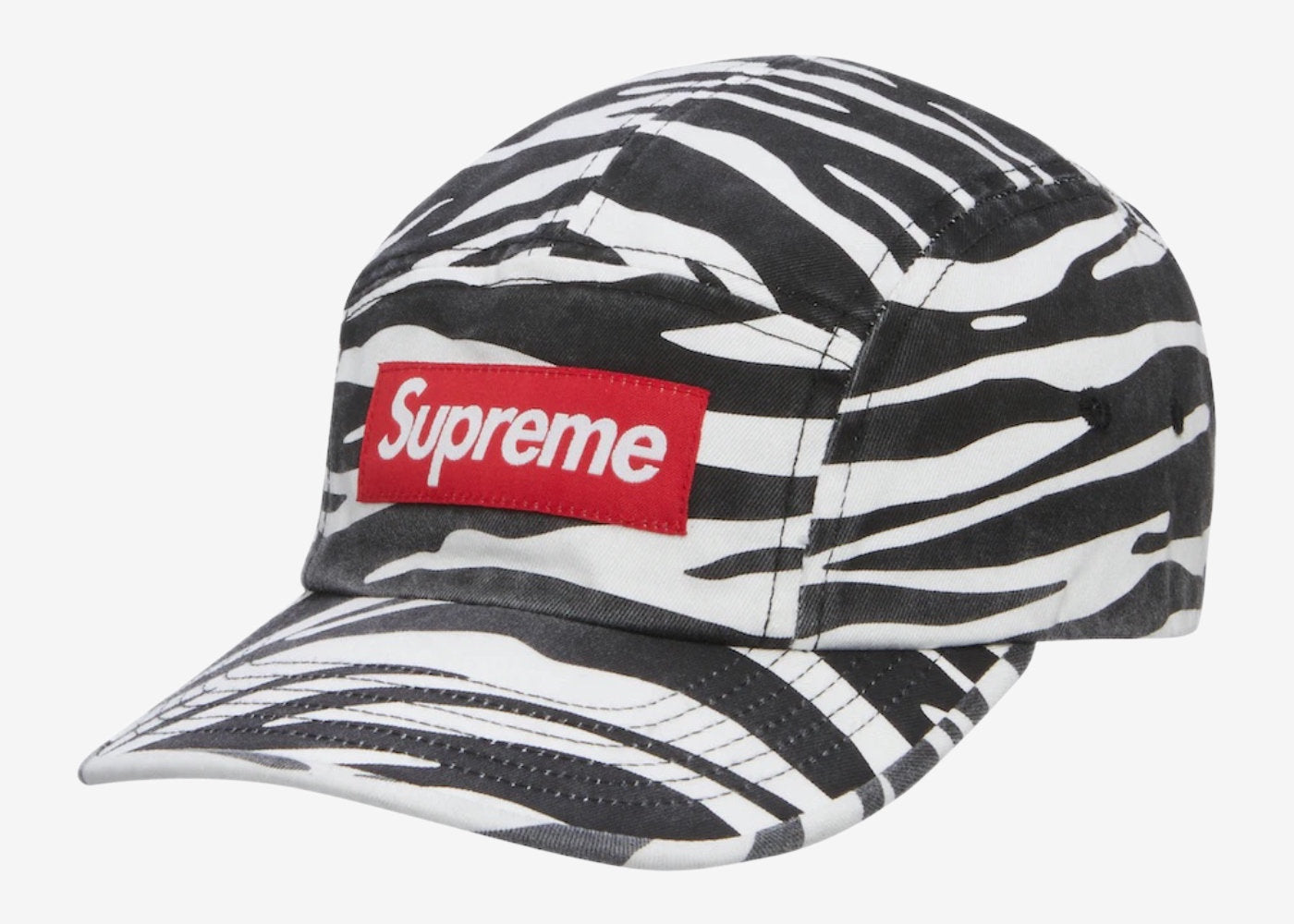 Supreme Washed Chino Twill Camp Cap “Zebra” – Marching Dogs