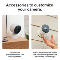 Google Nest Cam Outdoor or Indoor, Battery - 2nd Generation