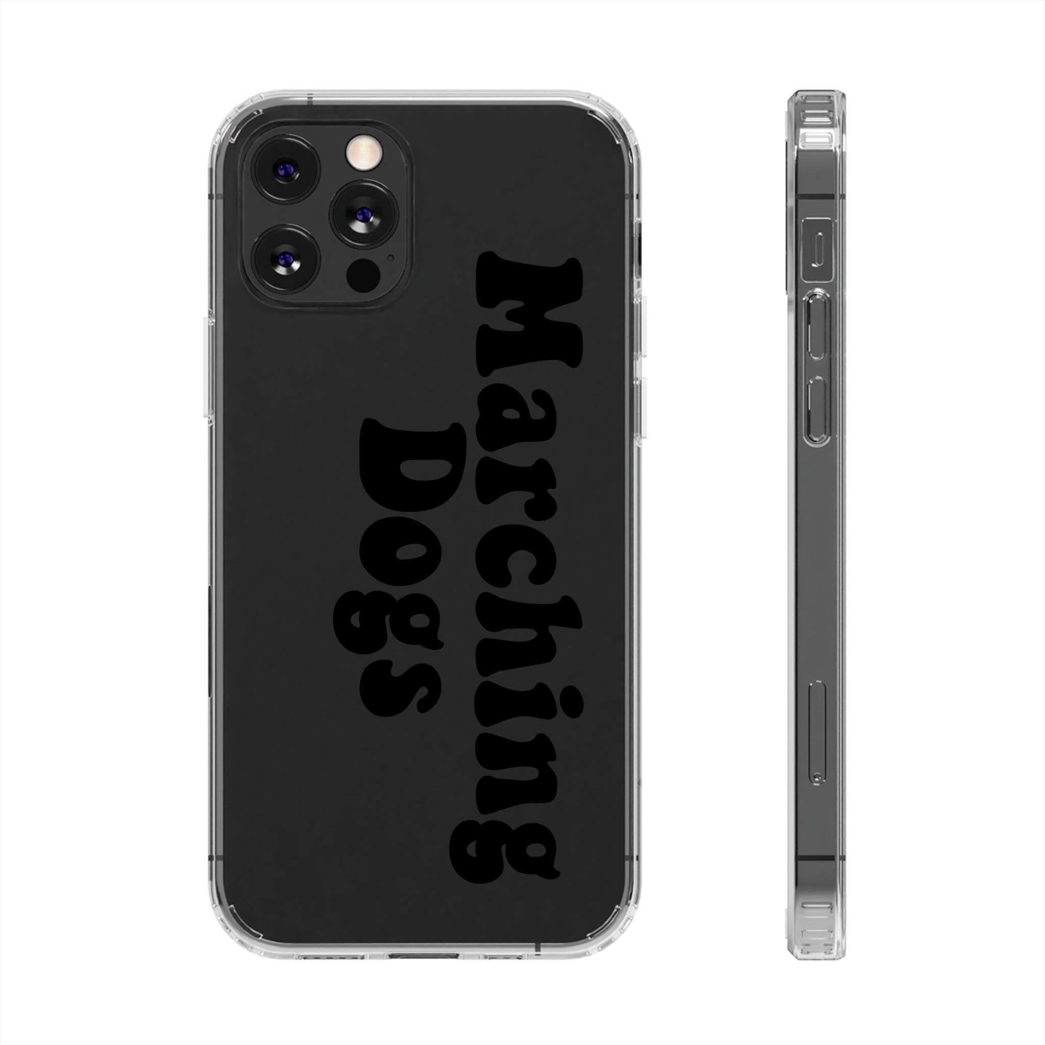 Marching Dogs (Black) Clear Case