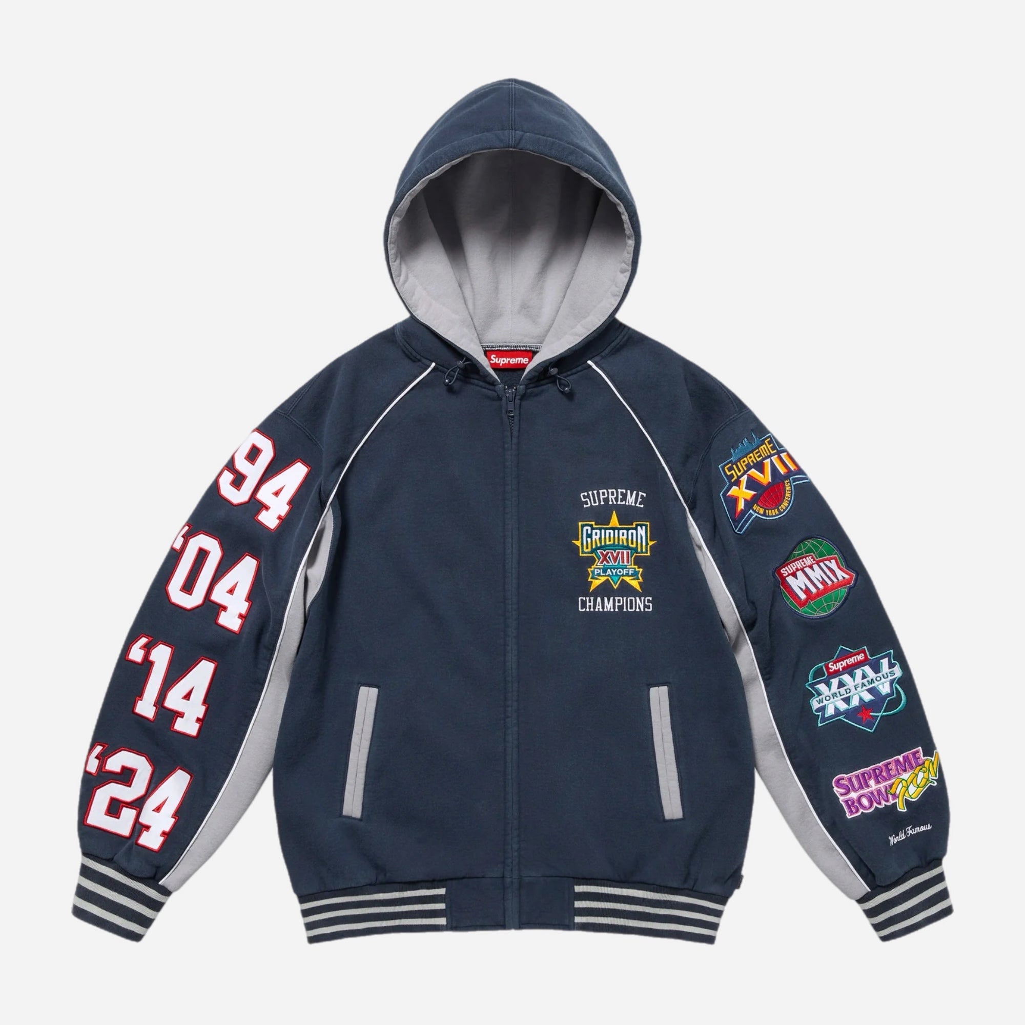 Supreme Playoffs Zip Up Hooded Sweatshirt