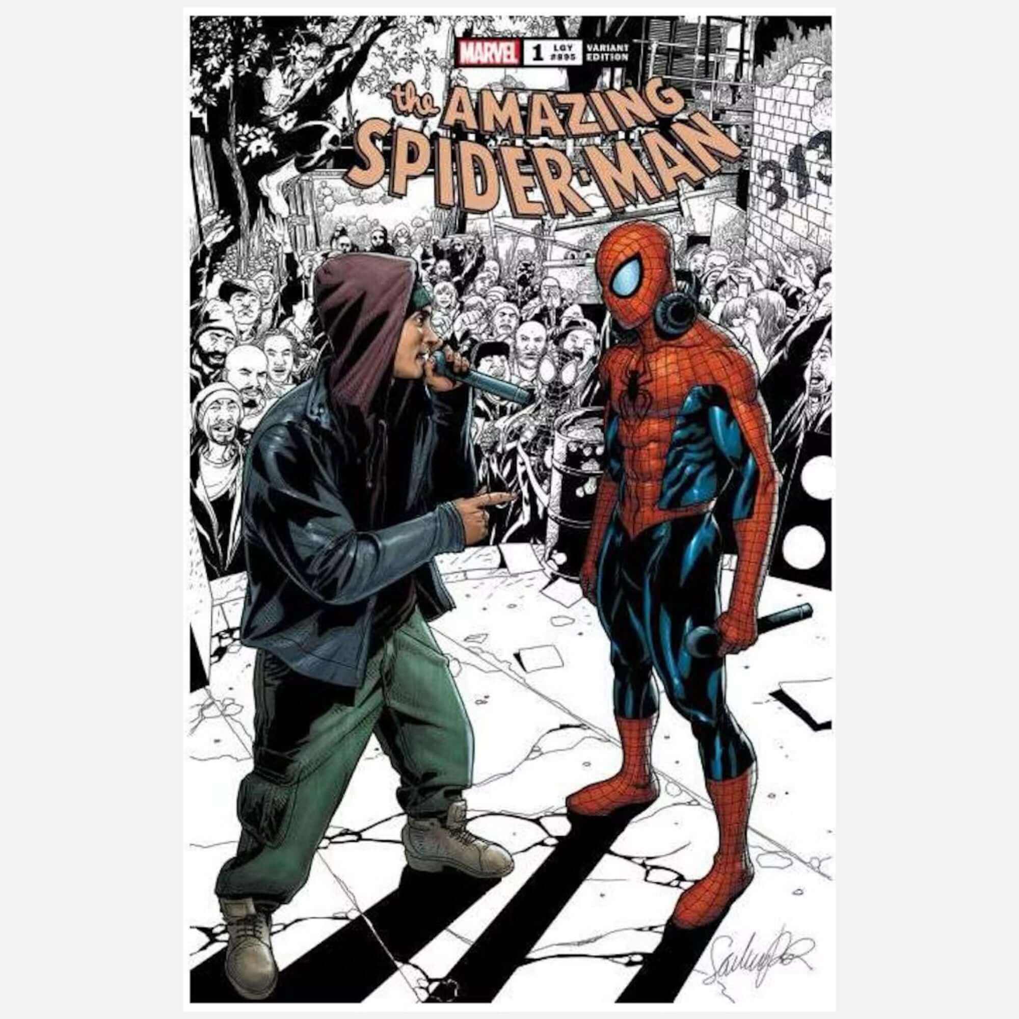 Marvel The Amazing Spider-Man (2022) #1 Eminem Spotlight Variant Comic Book